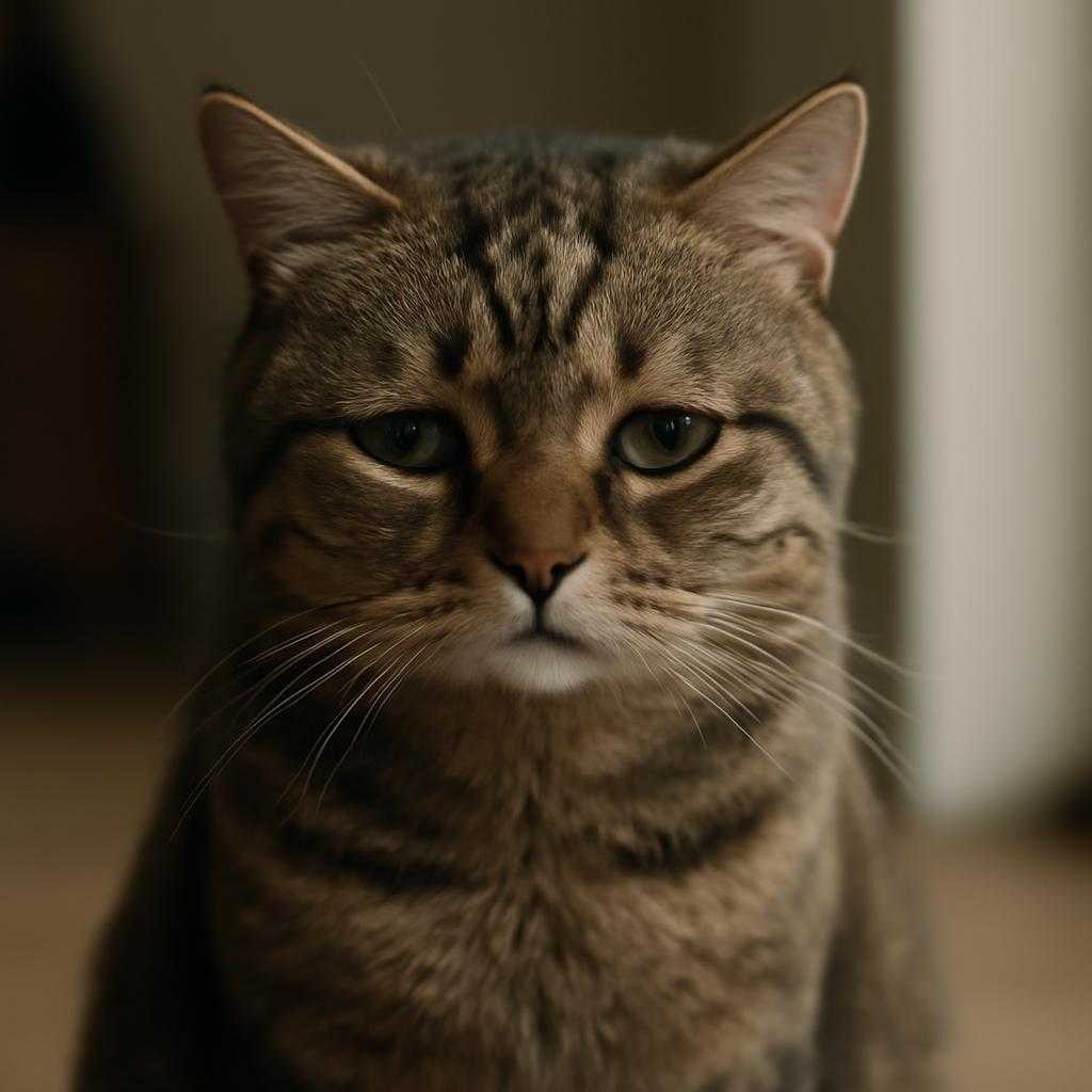 грустный кот