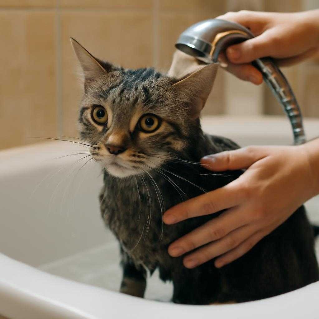 купание кошки