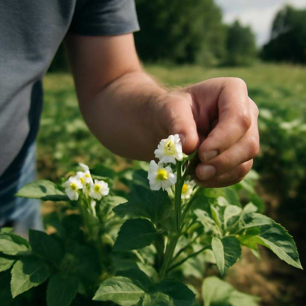 обрывать цветки картофеля