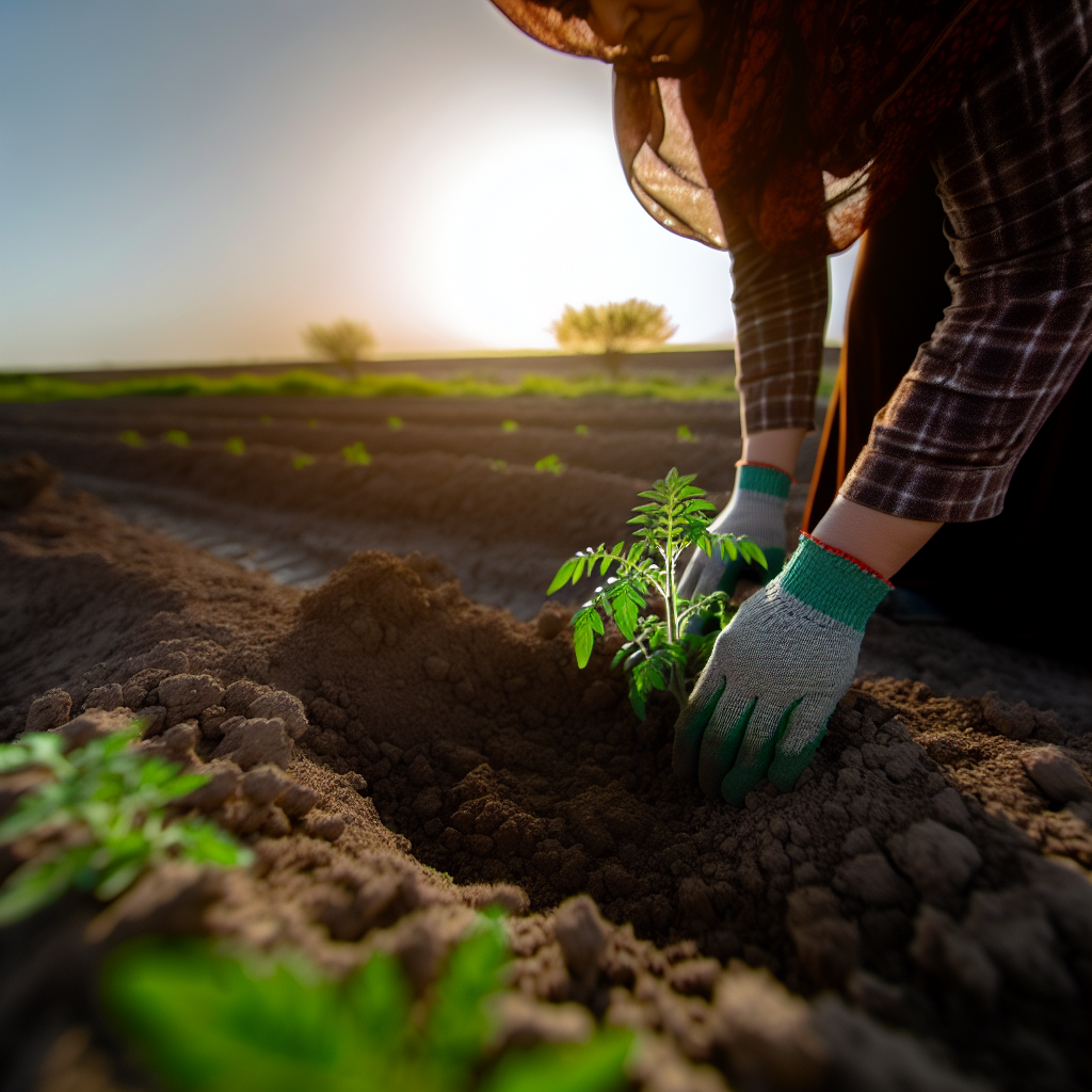 посадка рассады помидоров