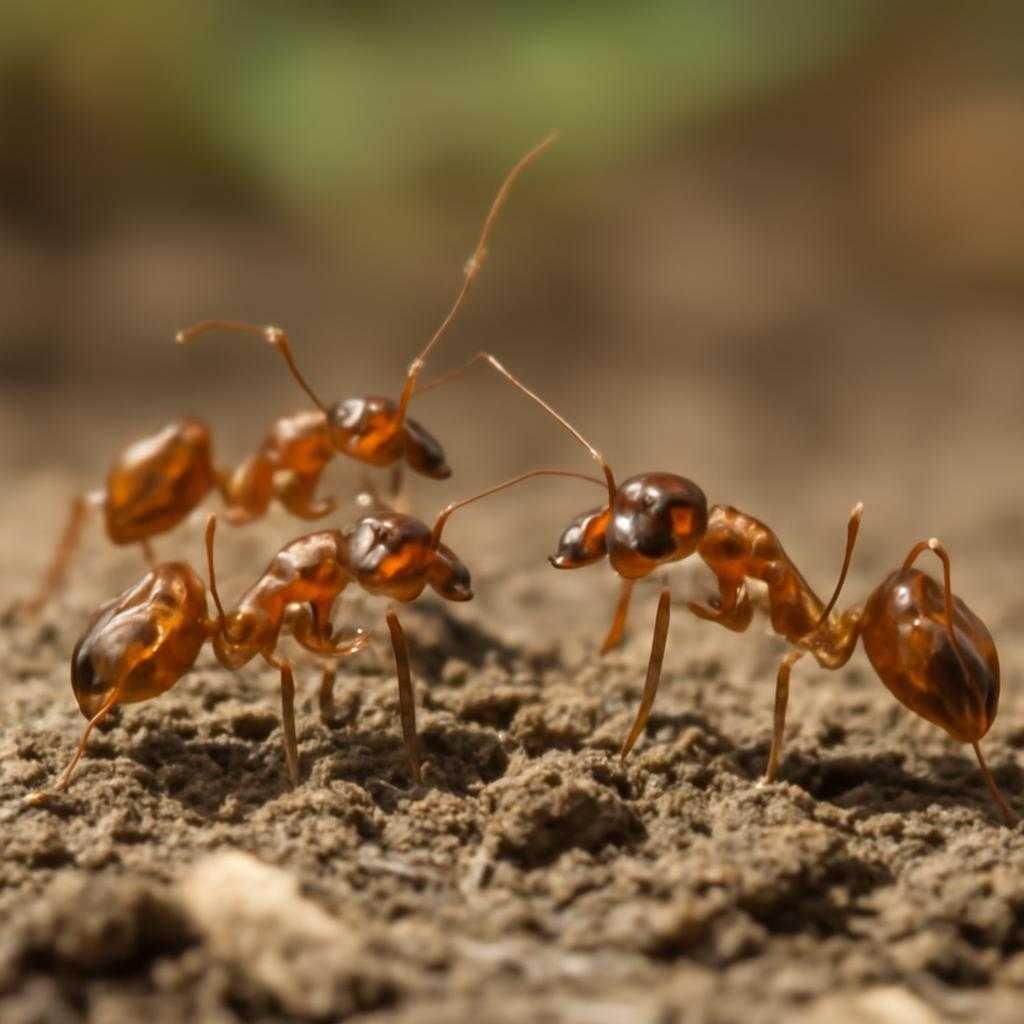 рыжие муравьи