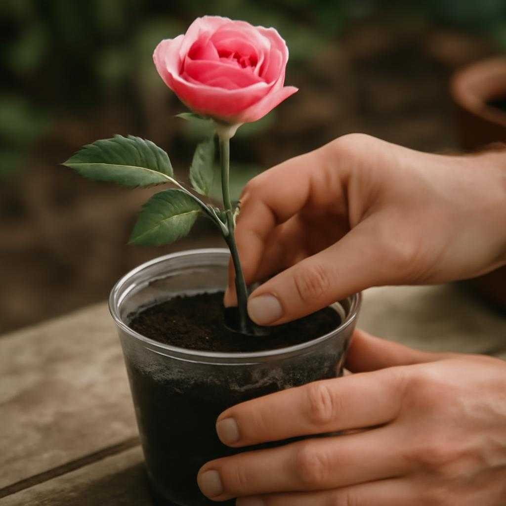 укоренить розу