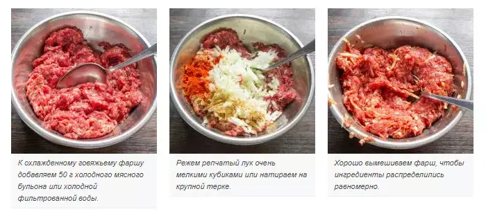 гнезда с фаршем и сыром в духовке